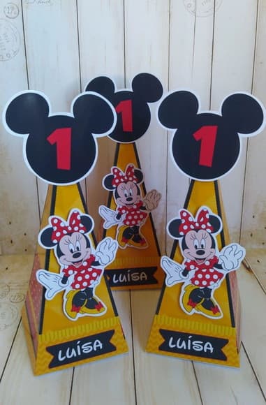 Caixa Pirâmide Personalizada Minnie - foto 1