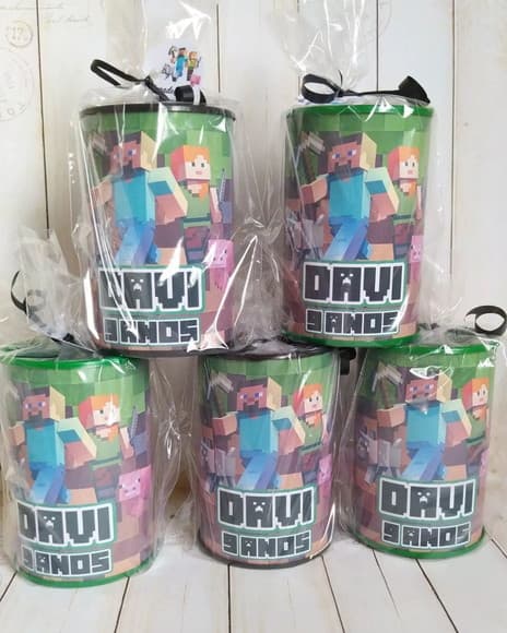 Cofrinho Minecraft Personalizado Embalados
