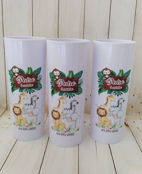 Copo Long drink Safari aquarela