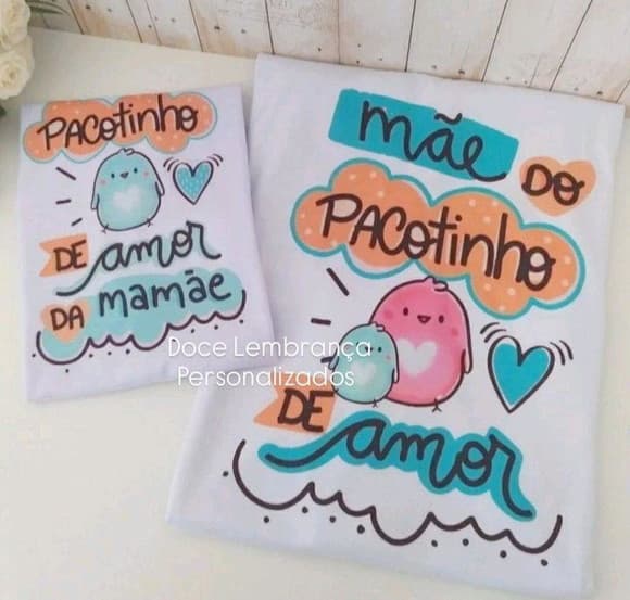 Kit Camisetas Personalizadas Dia das Mães Mãe e Filho/filha