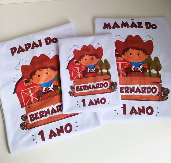 Kit Camisetas Aniversário Fazendinha
