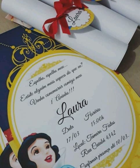 Convite Branca de Neve - foto 1