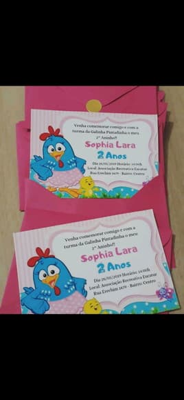 Convite Aniversário Galinha Pintadinha Rosa - foto 1