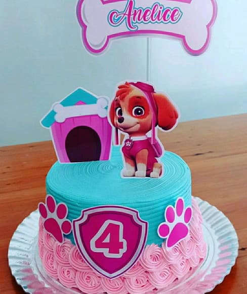 Topper de Bolo Skye Patrulha Canina