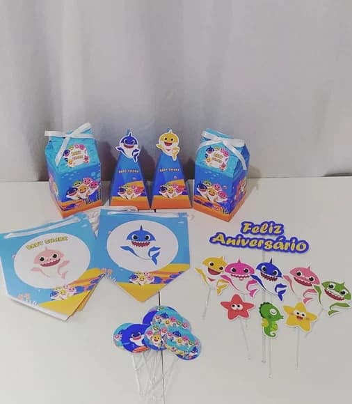 Kit Festa Baby Shark Personalizado - foto 1