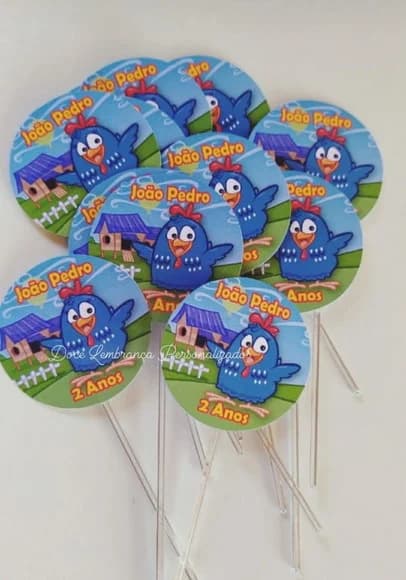Toppers para Docinhos Galinha Pintadinha 50 Unidades